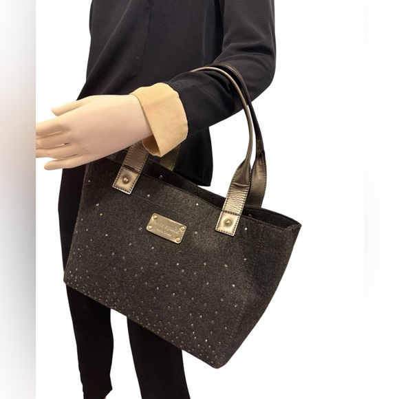 Kate Spade Brigette Rhinestone Frosted... Studded Tote lots of spaces - Picture 1 of 13